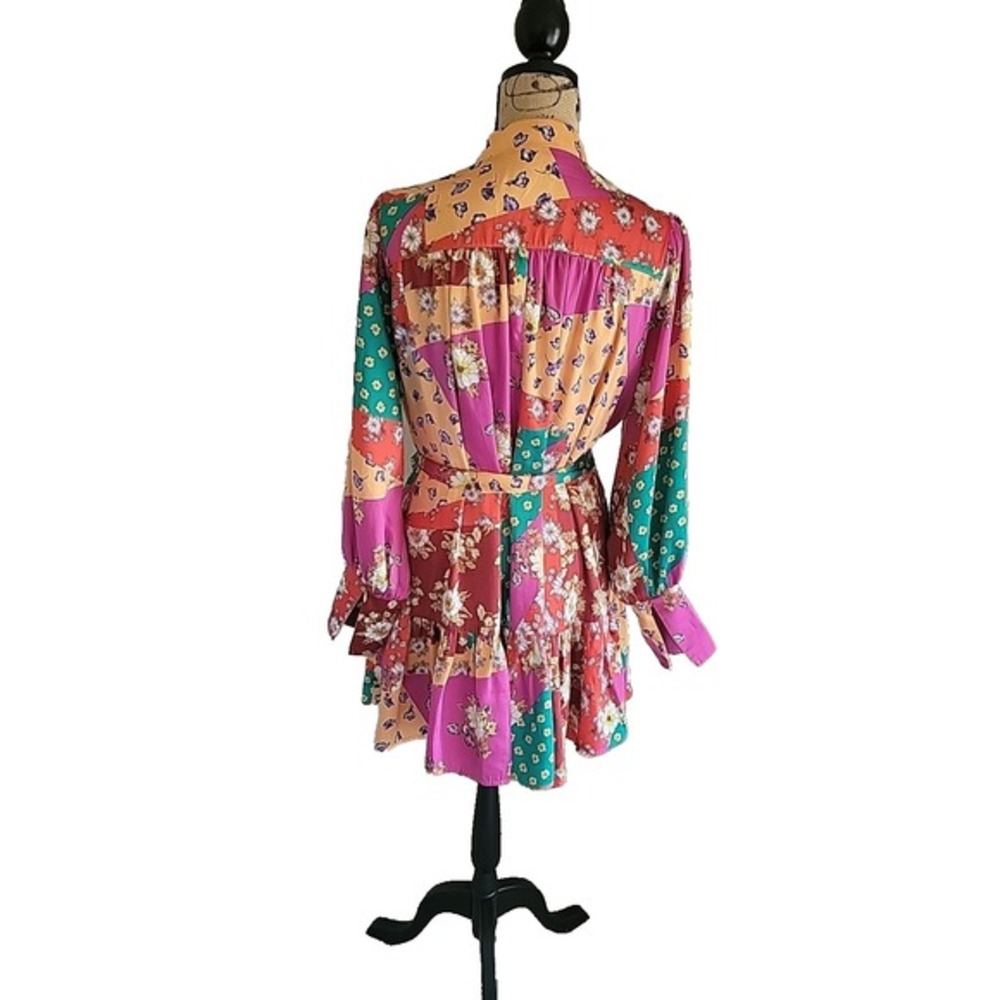 Fate Talk About Love Magenta Purple Patchwork Dress US- S - Picture 8 of 12